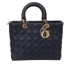 Bolsa Christian Dior Lady Dior Cannage Grande Azul Marinho - Image 3