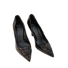 Sapato Scarpin Versace Croco Medusa Preto