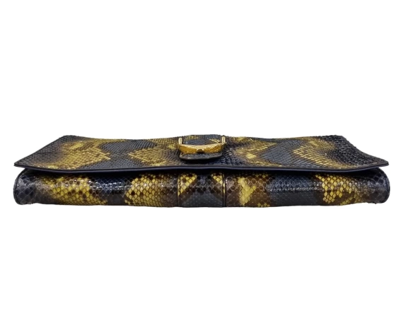 Clutch Gucci Python Azul Marinho Amarela e Preta - Image 3