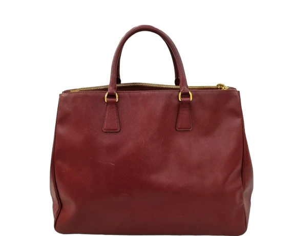 Bolsa Prada Galleria Double Zip Vinho - Image 2