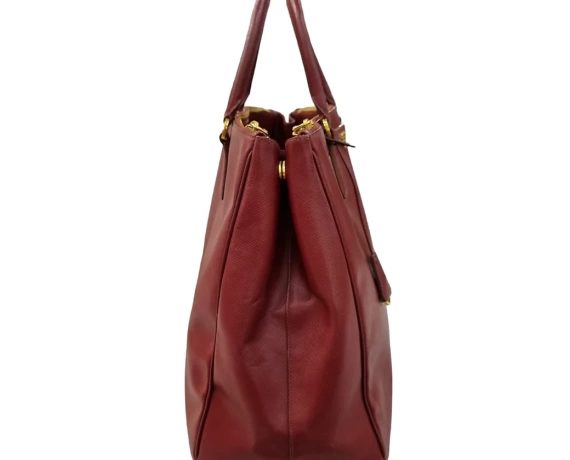 Bolsa Prada Galleria Double Zip Vinho - Image 3