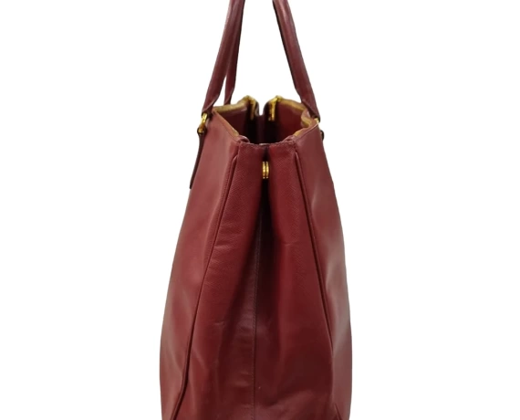 Bolsa Prada Galleria Double Zip Vinho - Image 4