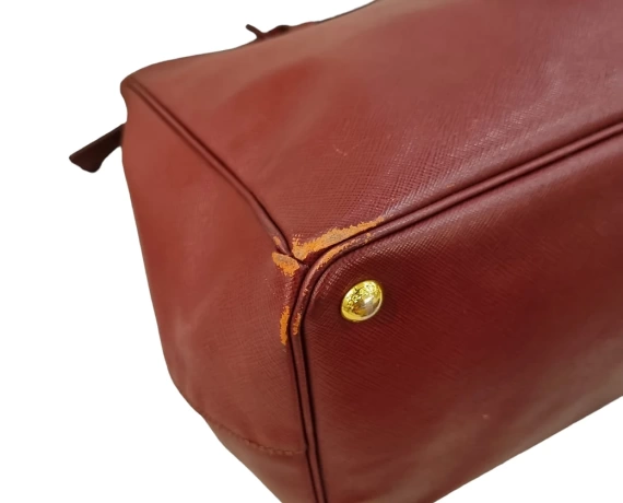 Bolsa Prada Galleria Double Zip Vinho - Image 8