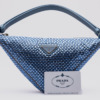 Bolsa Mini Prada Triangle Cetim Com Cristais Azul - Image 2