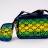 Bolsa Off-White Transversal Com Bolsinha Monograma Arrows Verde Amarelo Azul - Image 2