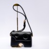Bolsa Tiracolo Off-White Burrow 22 Couro Preta
